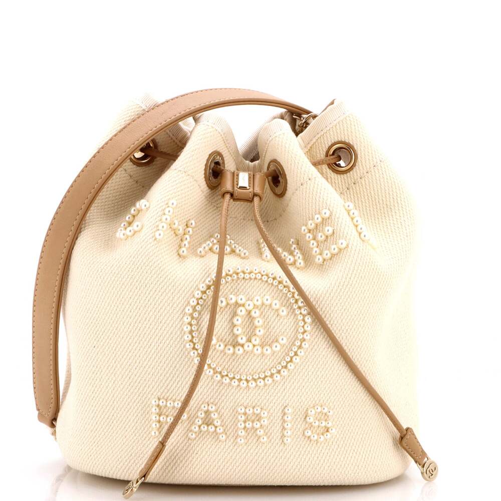 Chanel Deauville Drawstring Bucket Bag #321046C36B
